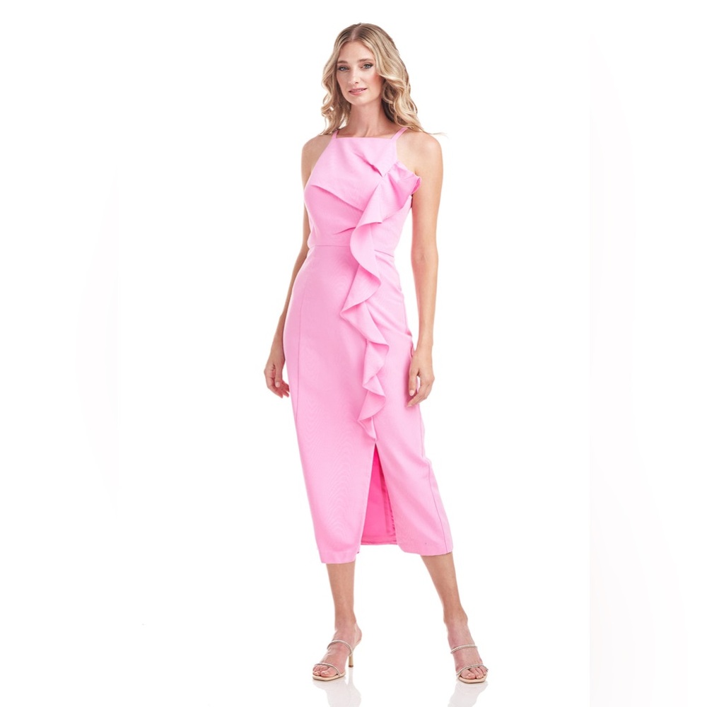 Kay Unger Pink Midi Dress